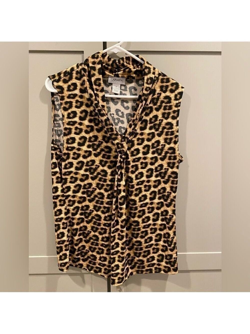 Carmen silky tank. Leopard print. Size xl